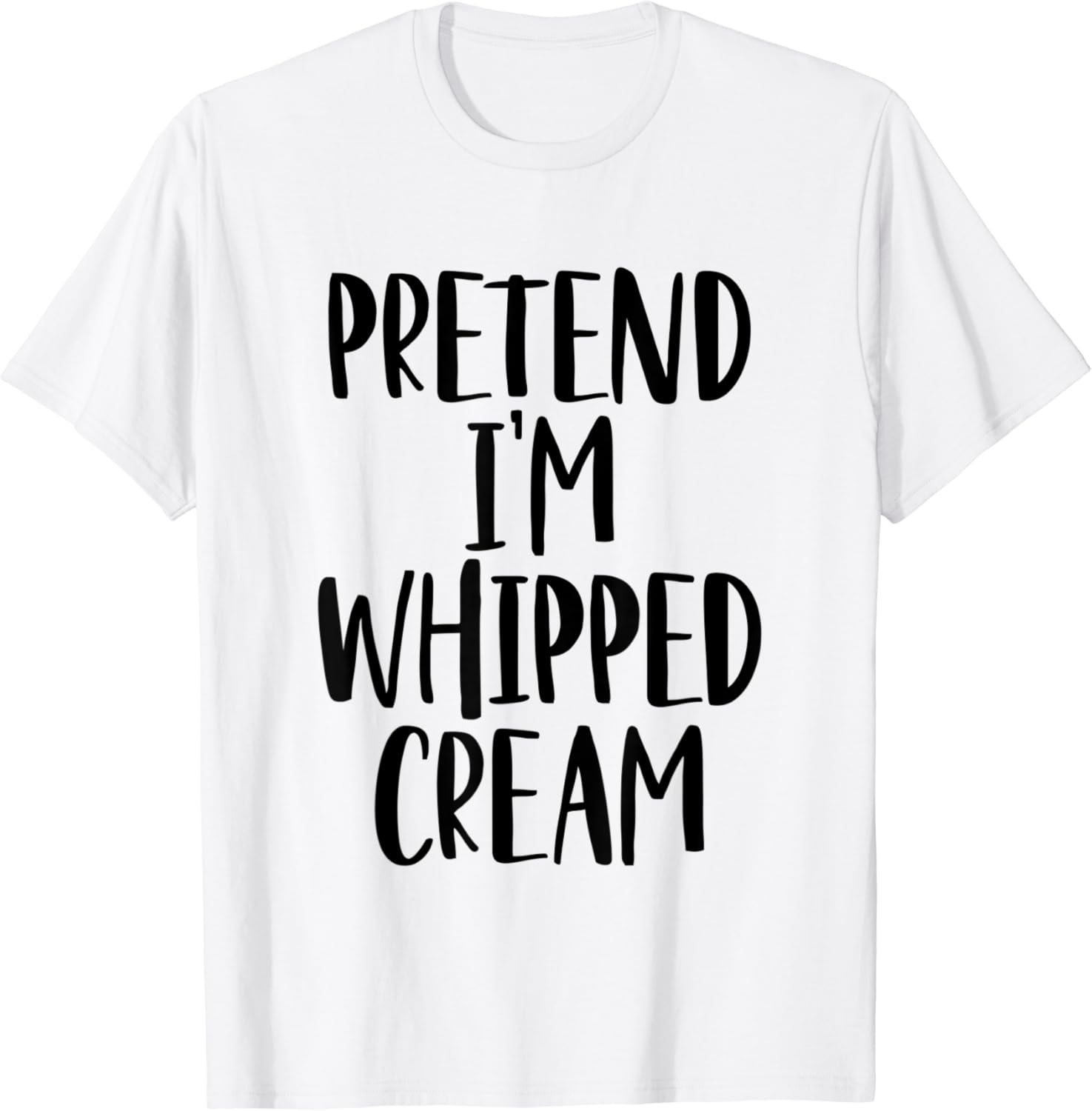 Pretend I'm A Whipped Cream Costume Halloween Party TShirt Clothing, Shoes & Jewelry